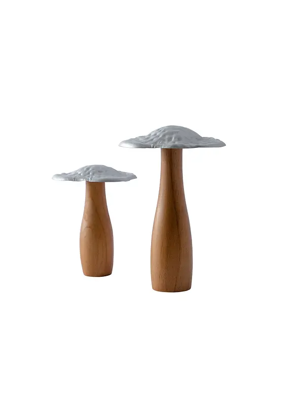 Lot de 2 objets d&eacute;co champignon, bonprix