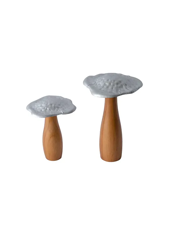 Lot de 2 objets d&eacute;co champignon, bonprix