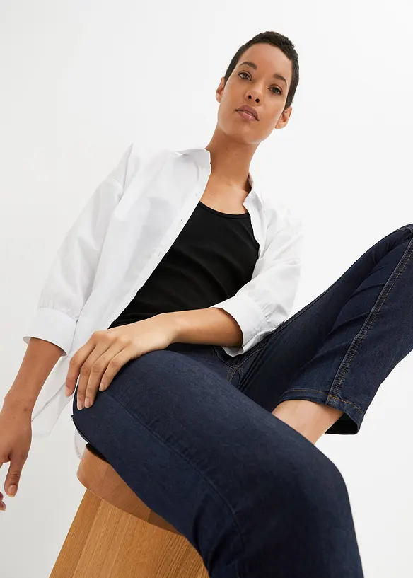 Jean skinny taille mi-haute, extensible, bonprix