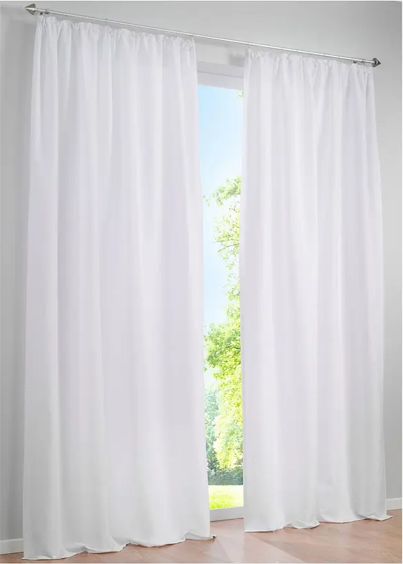 Lot de 2 rideaux en microfibre, bonprix