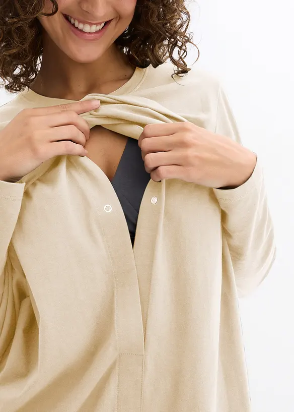 Lot de 2 T-shirts de grossesse et d&rsquo;allaitement 100% coton, bonprix