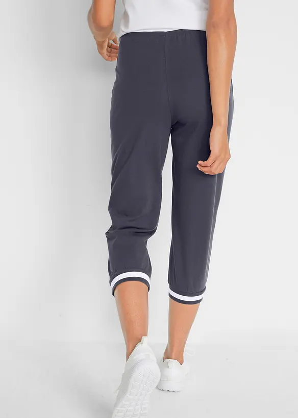 Pantalon de jogging, longueur 3/4, en coton extensible, bonprix