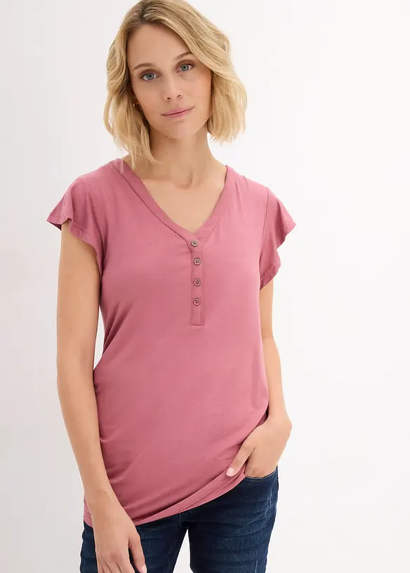 Blouse T-shirt de grossesse avec fonction allaitement avec viscose, bonprix