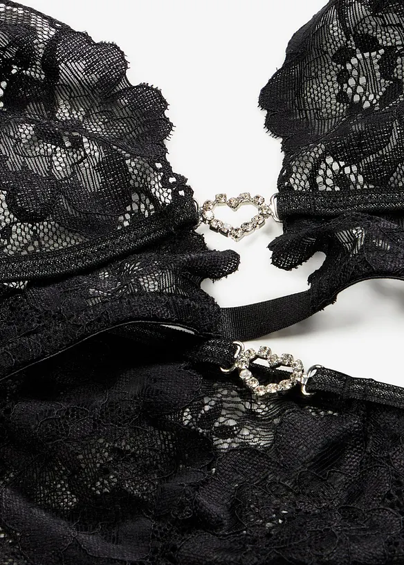 Ensemble soutien-gorge brassière et string ouvert, bonprix