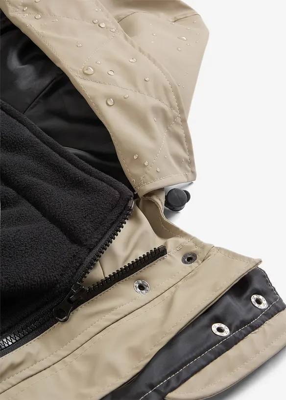 Veste de grossesse et de portage d&eacute;perlante avec veste polaire amovible, bonprix