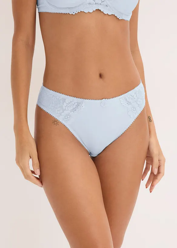 Lot de 2 slips avec dentelle, bonprix