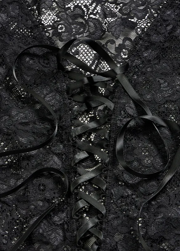 Body ouvert avec wet look, bonprix