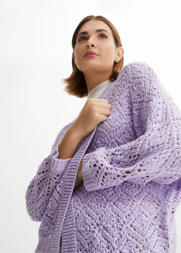 Gilet en maille ajourée, bonprix