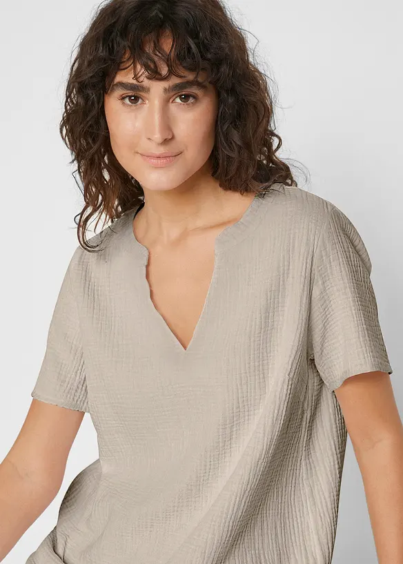 Tunique longue en gaze 100% coton, bonprix