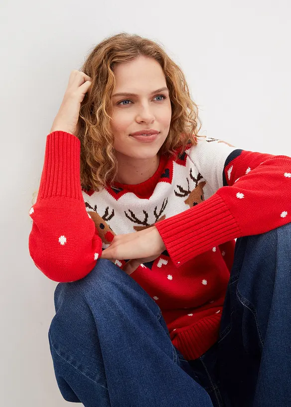 Pull de No&euml;l renne, bonprix