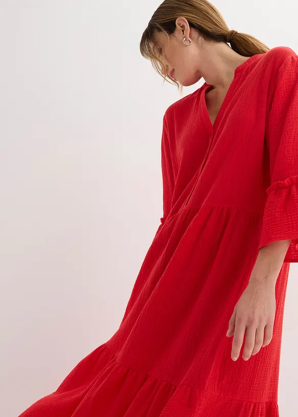 Robe longue en gaze de coton douce, bonprix