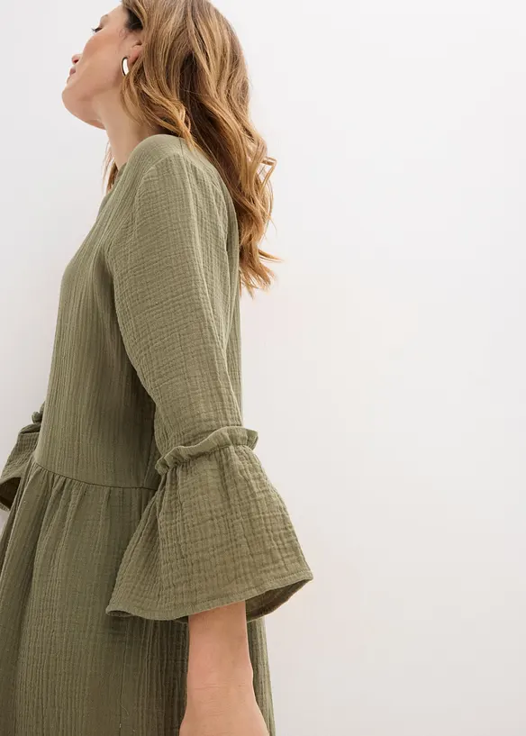 Robe longue en gaze de coton douce, bonprix