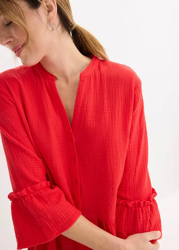 Robe longue en gaze de coton douce, bonprix