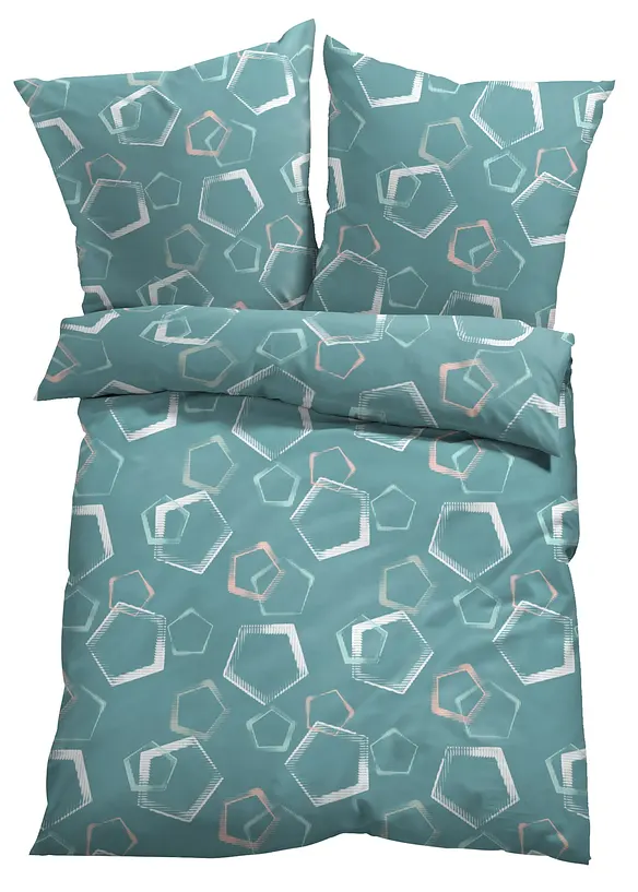 Parure de lit en coton m&eacute;lang&eacute;, bonprix