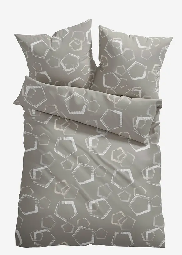 Parure de lit en coton m&eacute;lang&eacute;, bonprix