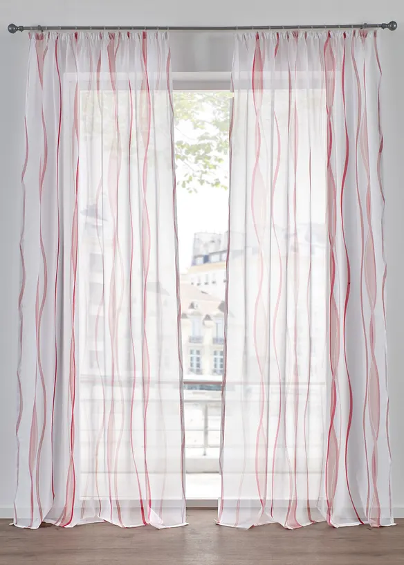 Voilage imprim&eacute; vagues (1 pce), bonprix