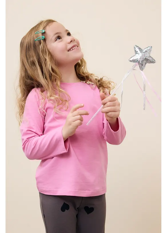 Lot de 3 T-shirts manches longues en coton extensible, bonprix