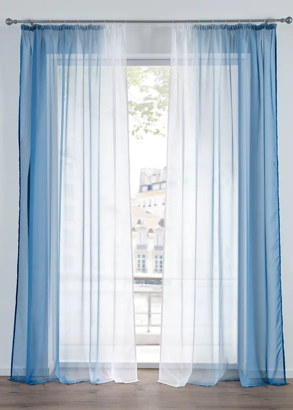 Lot de 2 voilages en tissu l&eacute;ger, aussi en XXL, bonprix