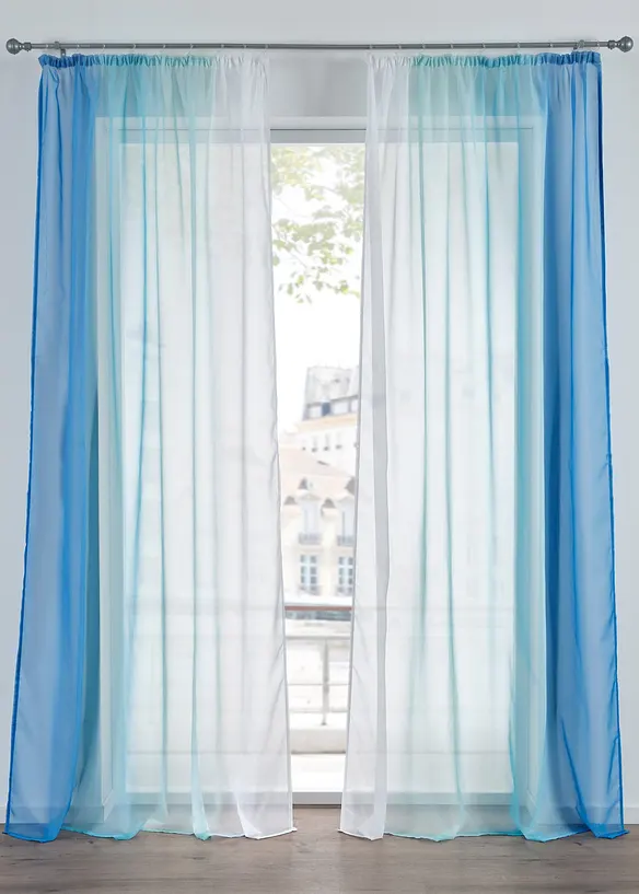 Lot de 2 voilages en tissu l&eacute;ger, aussi en XXL, bonprix