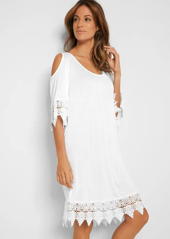 Robe de plage transparente en viscose, bonprix