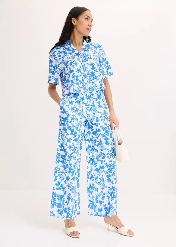 Chemisier manches courtes en viscose m&eacute;lang&eacute;e, bonprix