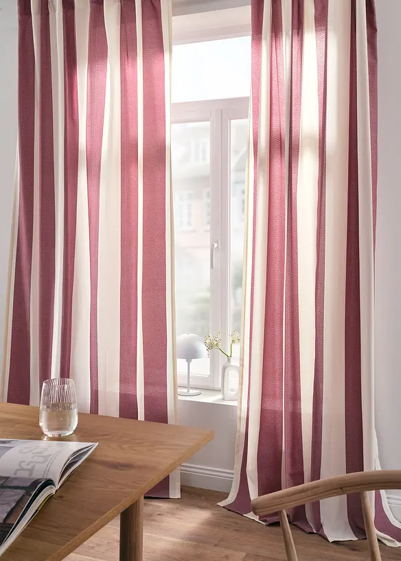 Rideau ray&eacute; avec polyester recycl&eacute; (1 pce), bonprix