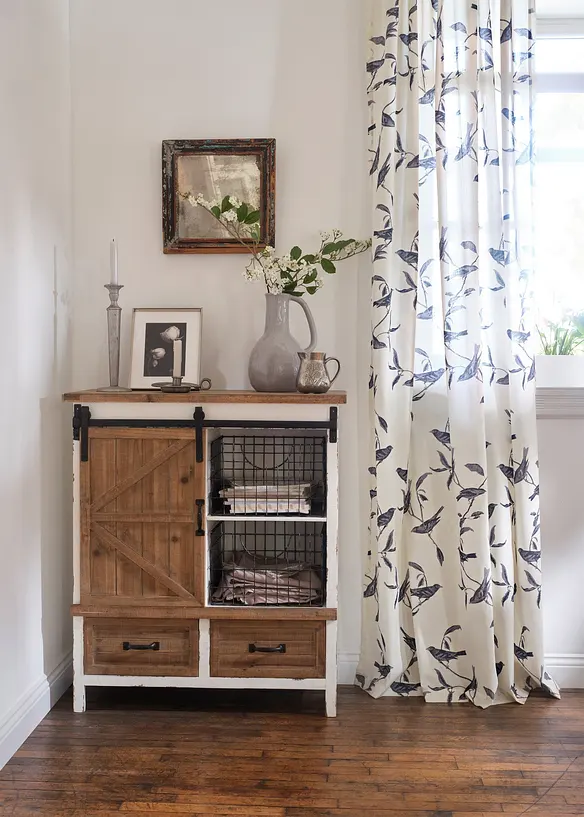 Voilage imprimé oiseau (1 pce.), bonprix