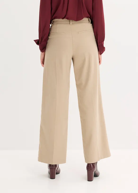 Pantalon large &agrave; pinces, bonprix