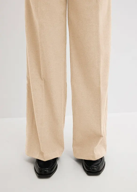 Pantalon large &agrave; pinces, bonprix