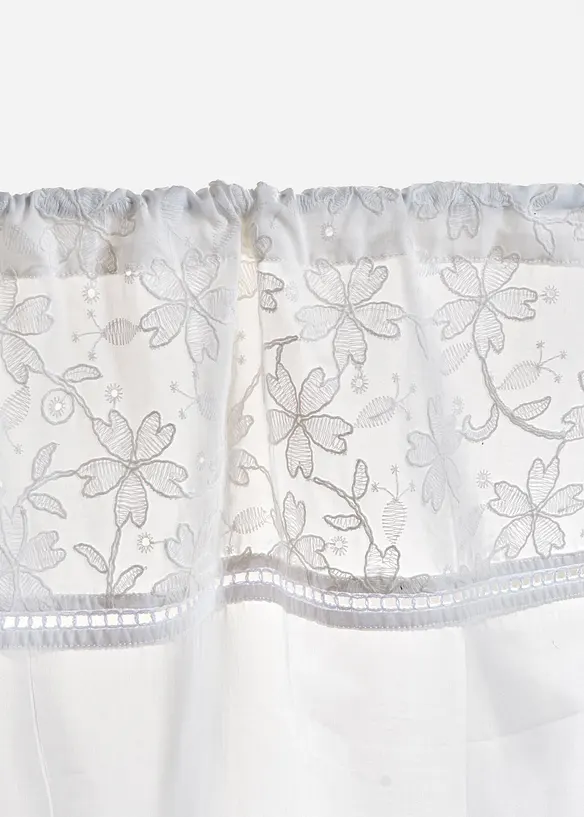 Brise-bise en coton avec broderies, bonprix