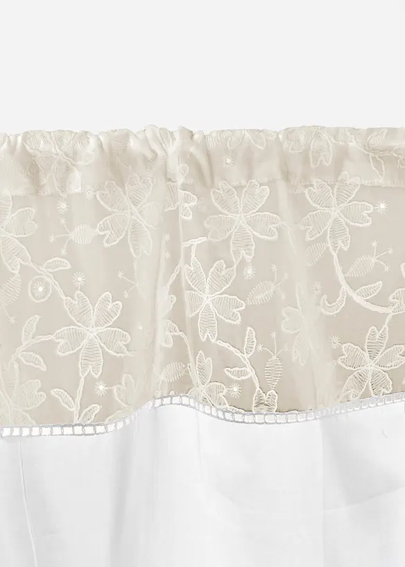 Brise-bise en coton avec broderies, bonprix