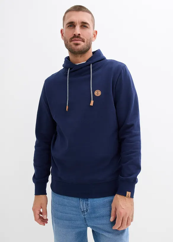 Sweat-shirt &agrave; col ch&acirc;le, bonprix