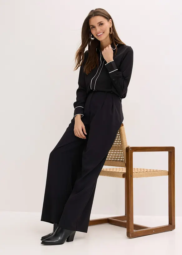 Chemisier fluide en satin, bonprix