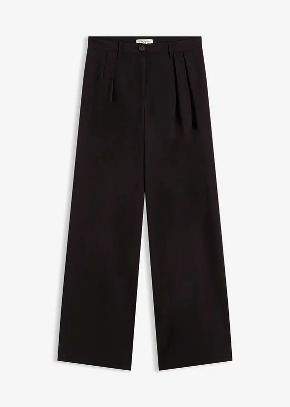 Pantalon large &agrave; pinces, bonprix