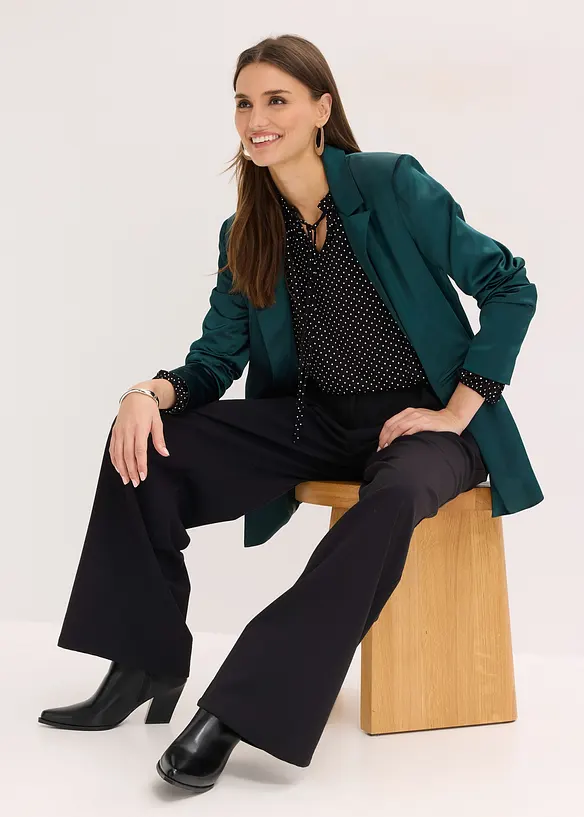 T-shirt manches longues en viscose extensible, bonprix