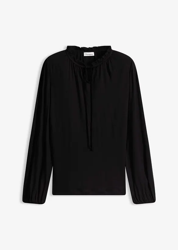 T-shirt manches longues en viscose extensible, bonprix