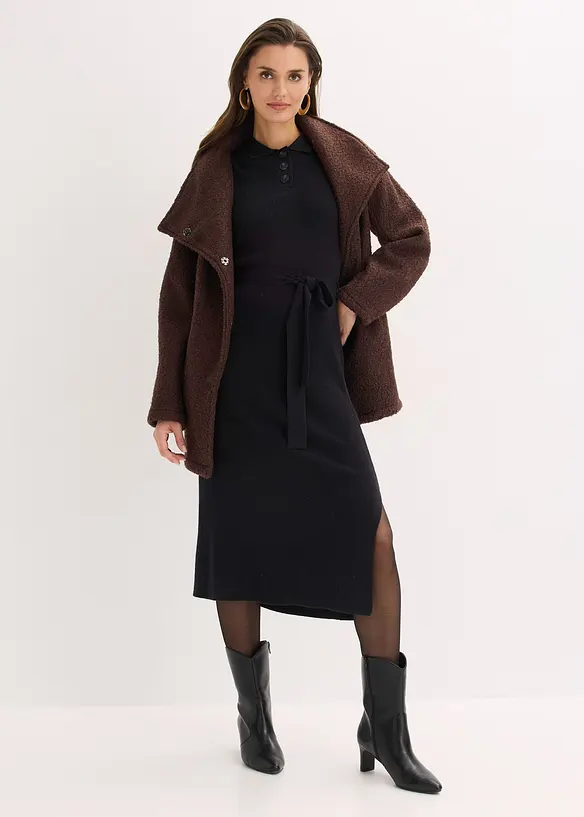 Robe en maille c&ocirc;tel&eacute;e, bonprix