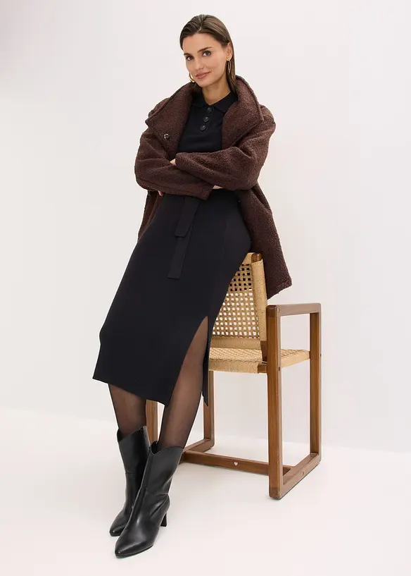 Robe en maille c&ocirc;tel&eacute;e, bonprix