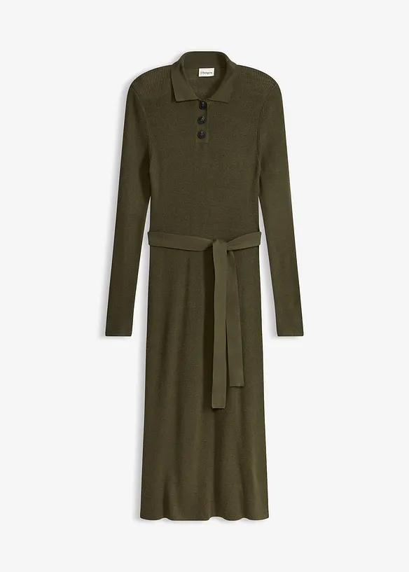 Robe en maille c&ocirc;tel&eacute;e, bonprix