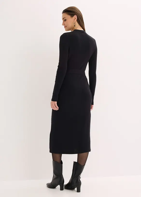 Robe en maille c&ocirc;tel&eacute;e, bonprix