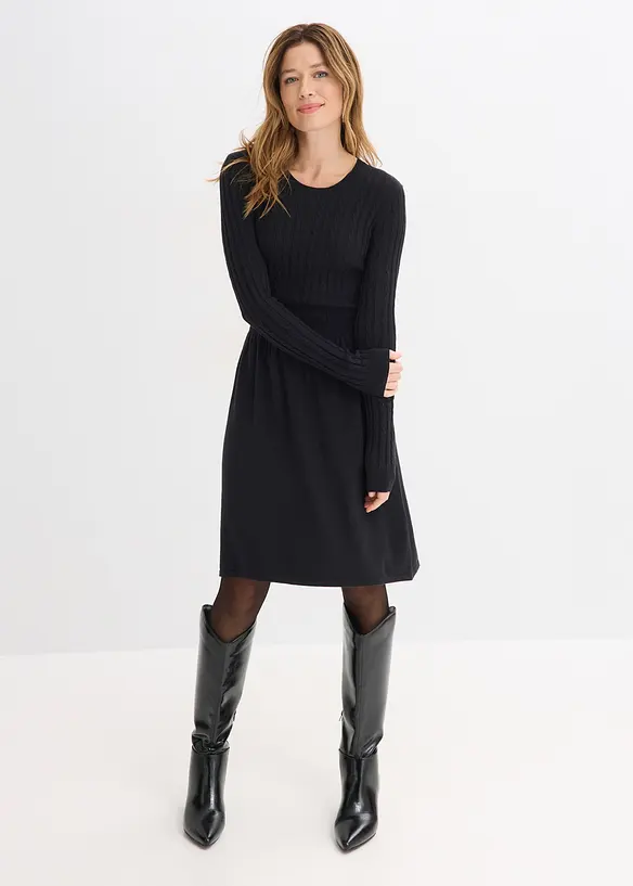 Robe en maille, bonprix