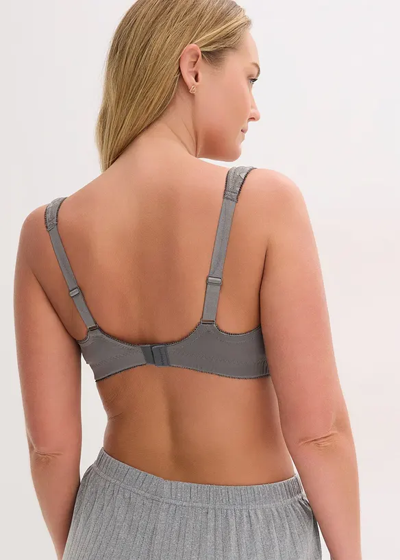 Lot de 2 soutiens-gorge grand maintien sans armatures avec bretelles rembourr&eacute;es, bonprix