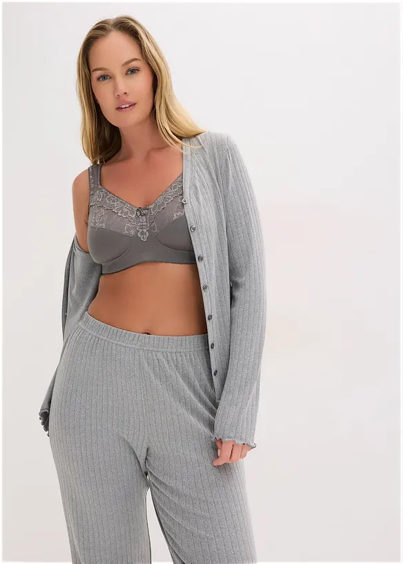 Lot de 2 soutiens-gorge grand maintien sans armatures avec bretelles rembourr&eacute;es, bonprix