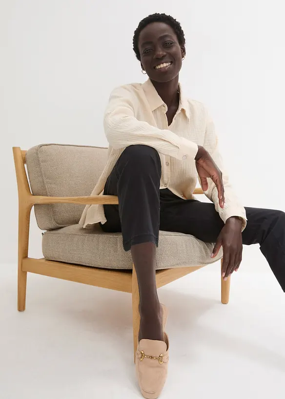 Pantalon 7/8 à taille élastiquée, bonprix