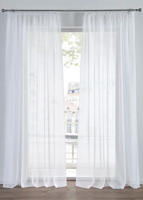 Lot de 2 voilages l&eacute;gers, bonprix