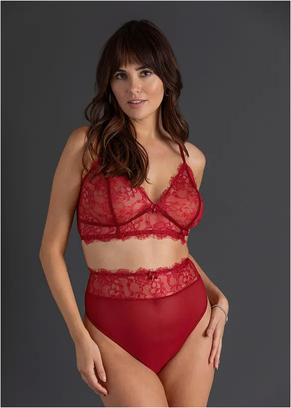 Brassi&egrave;re et string taille haute ouvert (ens. 2 pces), bonprix