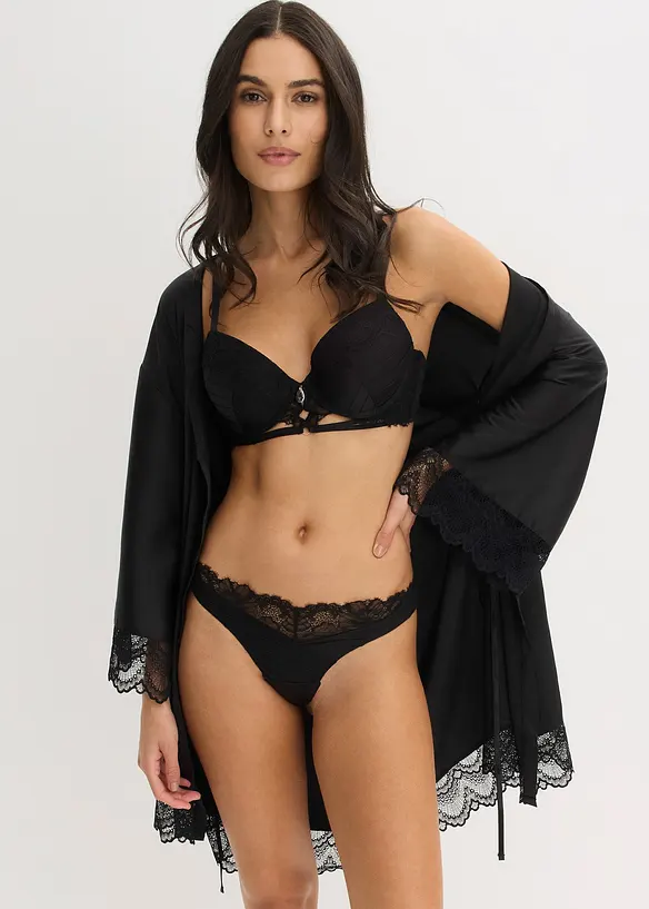Soutien-gorge &agrave; coques et dentelle, bonprix