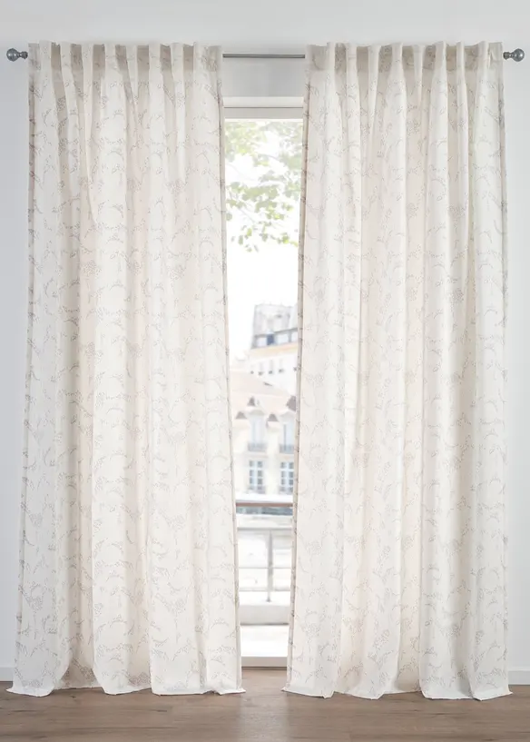 Lot de 2 voilages semi-transparents, aussi en extra long, bonprix