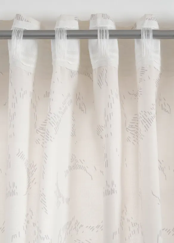 Lot de 2 voilages semi-transparents, aussi en extra long, bonprix