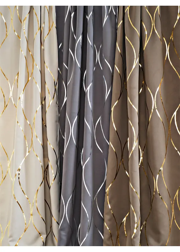 Rideau obscurcissant &agrave; imprim&eacute; brillant (1 pce), bonprix